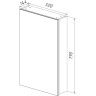 Шкаф зеркальный LEMARK UNIVERSAL 50х80 см 1 дверный, петли слева, цвет корпуса белый глянец LM50ZS-U