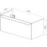 Тумба LEMARK BUNO MINI 100 см под раковину, подвесная,1 ящик, белый глянец LM05BM100T