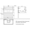 Тумба LEMARK BUNO MINI 70 см под раковину, подвесная, 1 ящик, белый глянец LM05BM70T