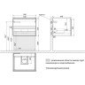 Тумба LEMARK VEON MINI 60 см под раковину, подвесная, 1 ящик, белый глянец LM02VM60T