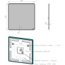 Зеркало LEMARK MIOBLACK 80х80 см с интерьерной подсветкой, с подогревом LM80ZM-black